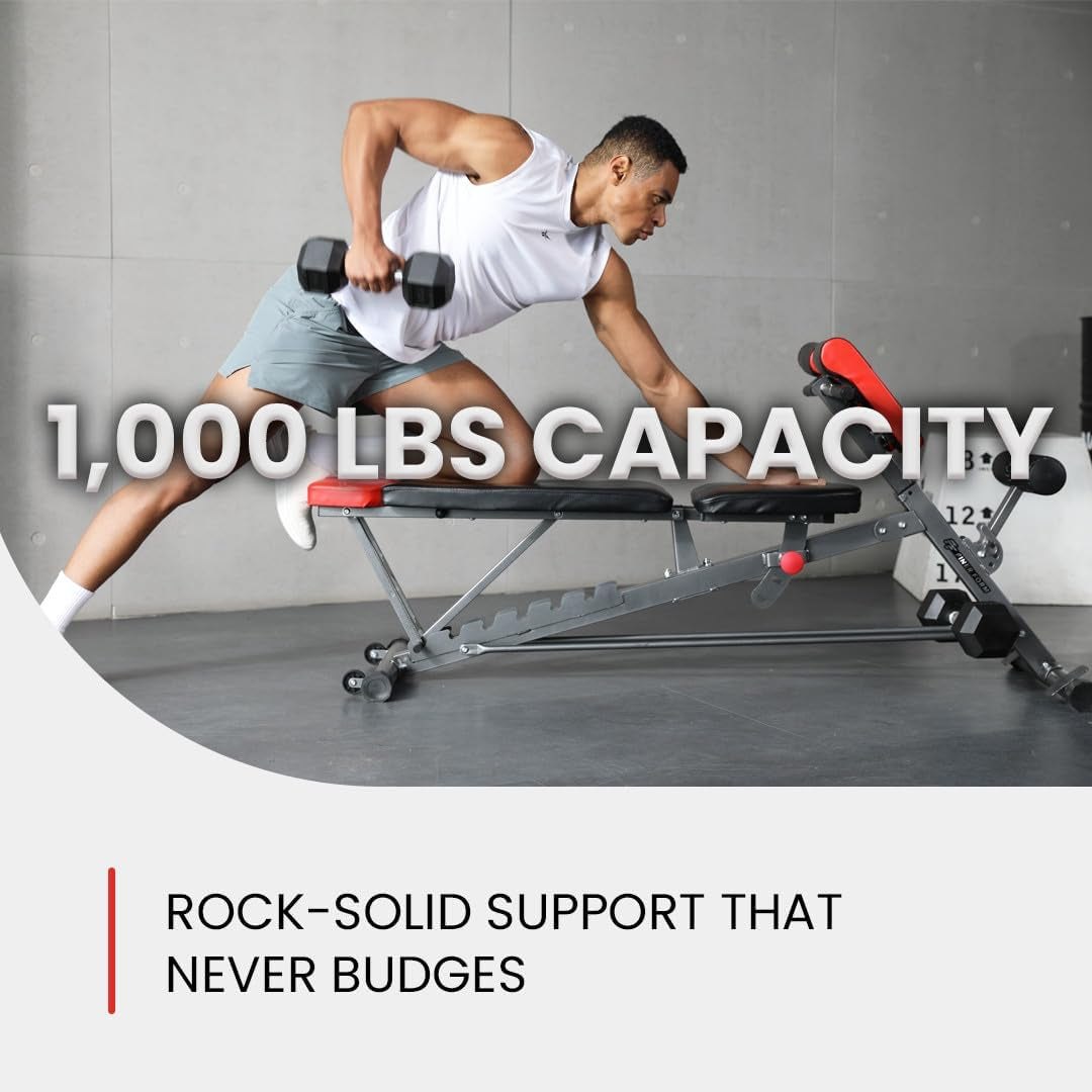 Multi-Functional FID Weight Bench for Full All-In-One Body Workout – Hyper Back