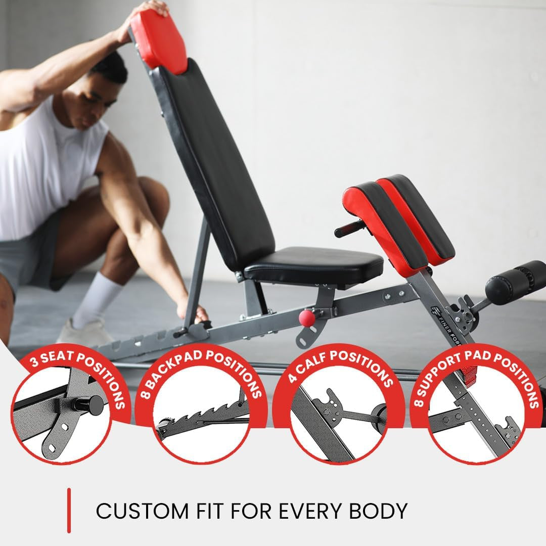 Multi-Functional FID Weight Bench for Full All-In-One Body Workout – Hyper Back