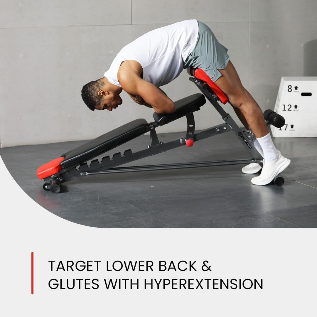 Multi-Functional FID Weight Bench for Full All-In-One Body Workout – Hyper Back