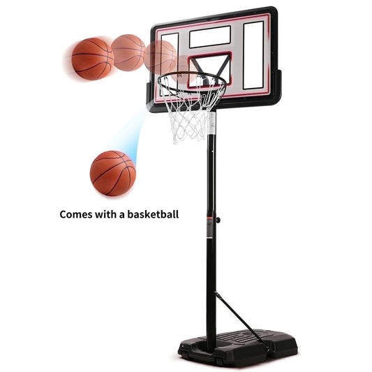 Portable Basketball Hoop with Height Adjustable 6.56Ft to 10Ft ( Free Basketball included )