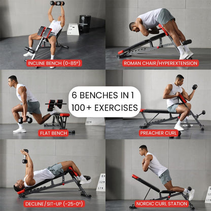 Multi-Functional FID Weight Bench for Full All-In-One Body Workout – Hyper Back